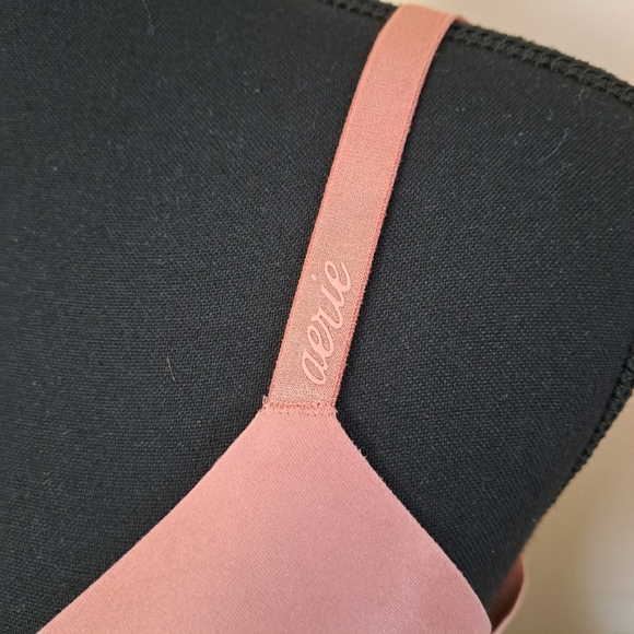 Aerie Real Free Bra 34C Women's Full Converage Bra Rose Pink/Brown - Picture 5 of 8